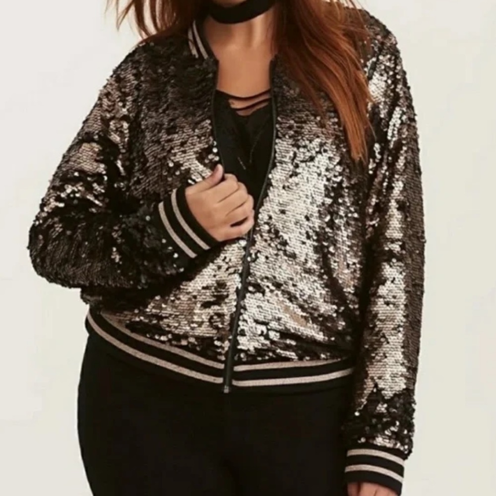 Torrid Sequin Bomber Jacket - image 1